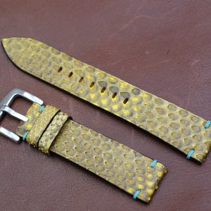 22mm yellow lizard leather ready to wear strap